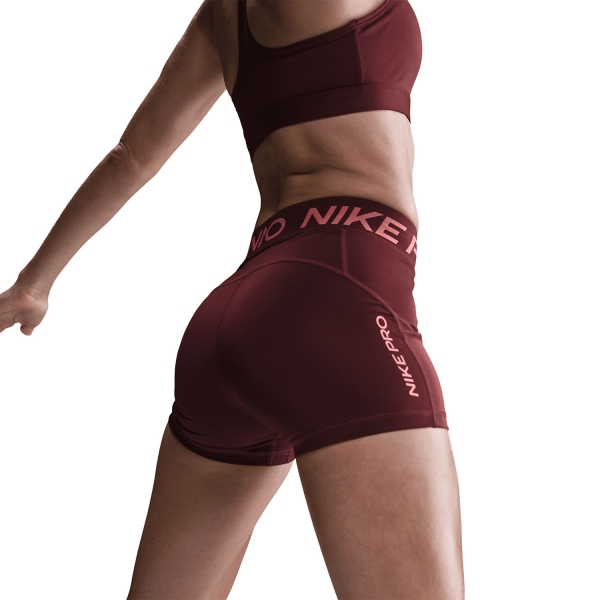 Nike Dri-FIT Pro 3in Pantaloncini - Dark Team Red/Magic Ember/White