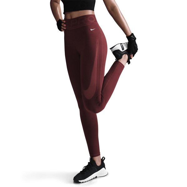 Nike Dri-FIT Pro Sculpt Tights - Dark Team Red/White