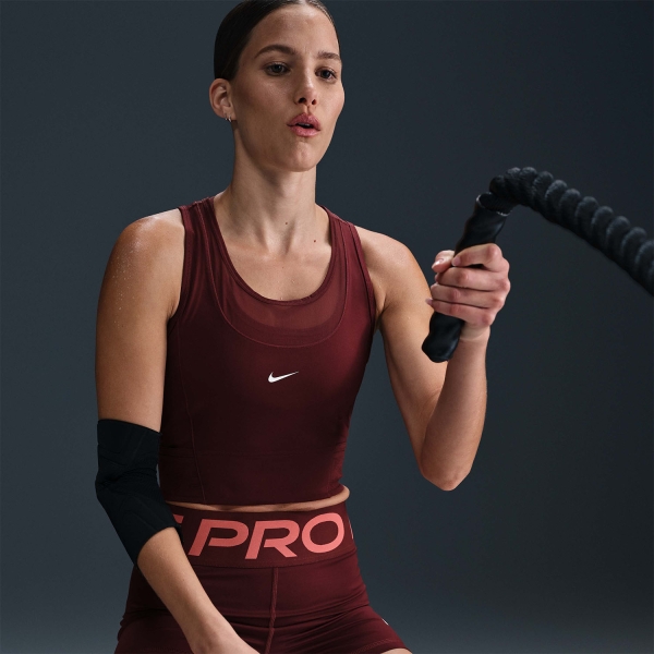 Nike Dri-FIT Pro Top - Dark Team Red/White