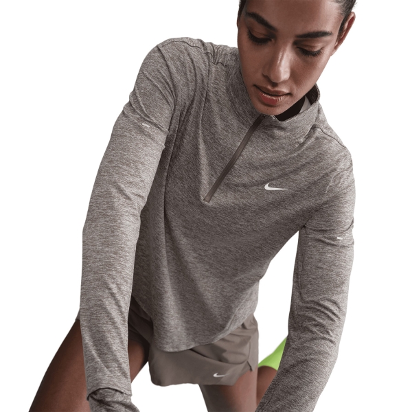 Nike Dri-FIT Swift UV Camisa - Mink Brown/Heather/Reflective Silver