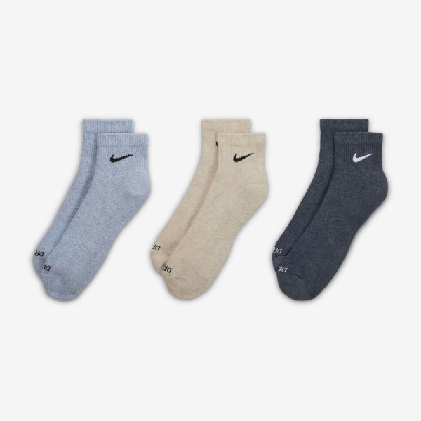 Nike Everyday Plus Cushioned x 3 Calcetines - Multi Color/Light Blue