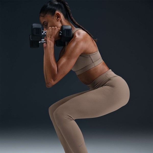 Nike One Logo Tights - Mink Brown/Black
