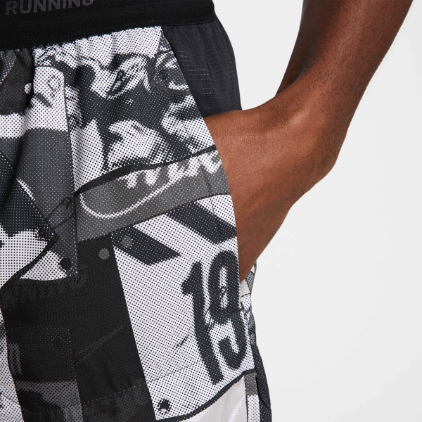 Nike Stride Run Energy 5in Pantaloncini - Off Noir/Black/Reflective Silver