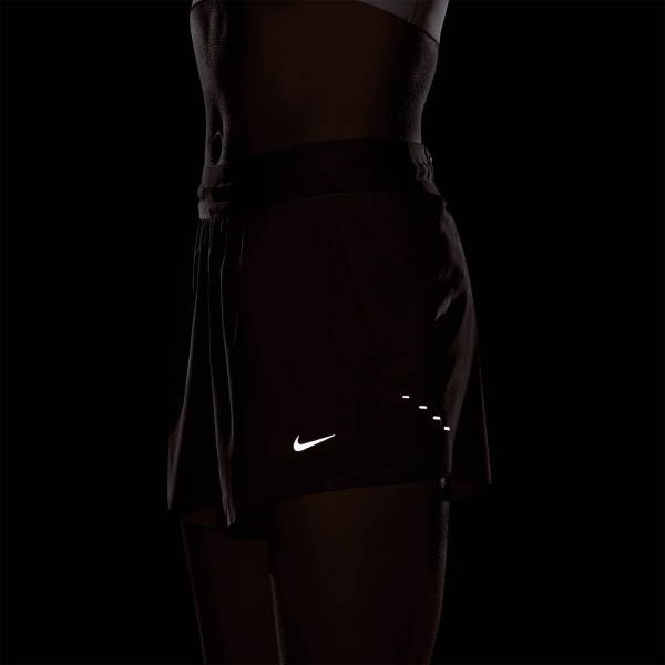 Nike Swift 2 in 1 2.5in Shorts - Mink Brown/Reflective Silver