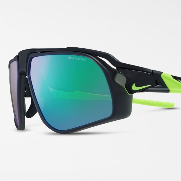 Nike Flyfree Sunglasses - Matte Black/Green Mirror/Road Tint