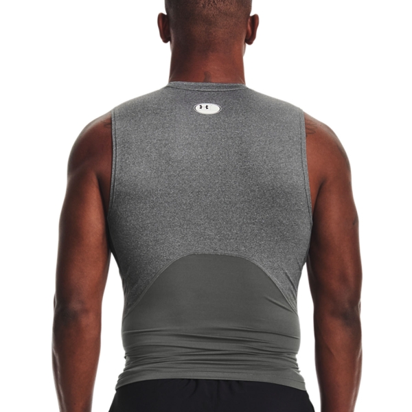 Under Armour HeatGear Compression Canotta - Carbon Heather/Black