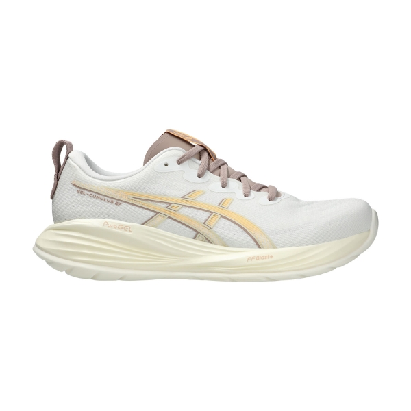 Scarpe Running Neutre Uomo Asics Gel Cumulus 27  White/Fawn 1011B960101