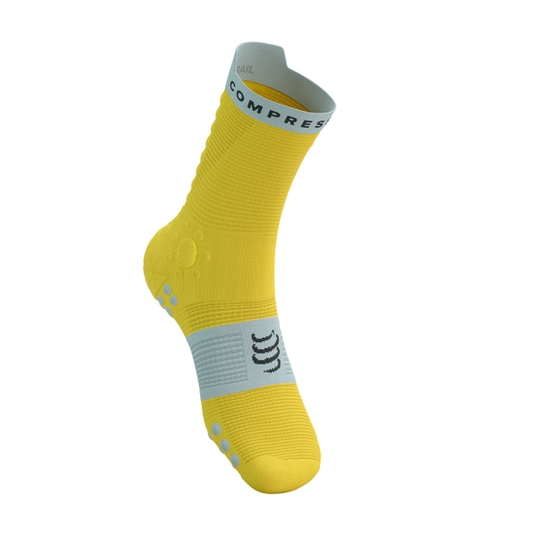 Compressport Pro Racing V4.0 Trail Calze - Maize/Dawn Blue