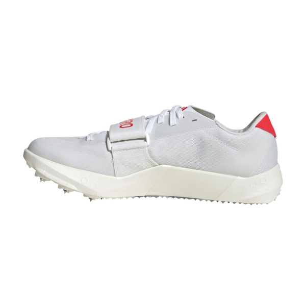 adidas adizero Triple Jump/Pole Vault - Cloud White/Core Black/Lucid Red