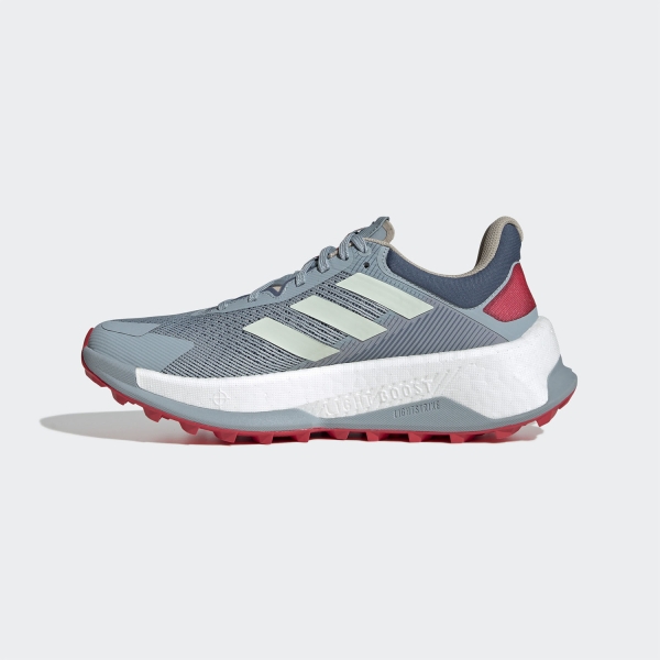 adidas Terrex Soulstride Ultra - Magic Grey/Linen Green/Pure Ruby