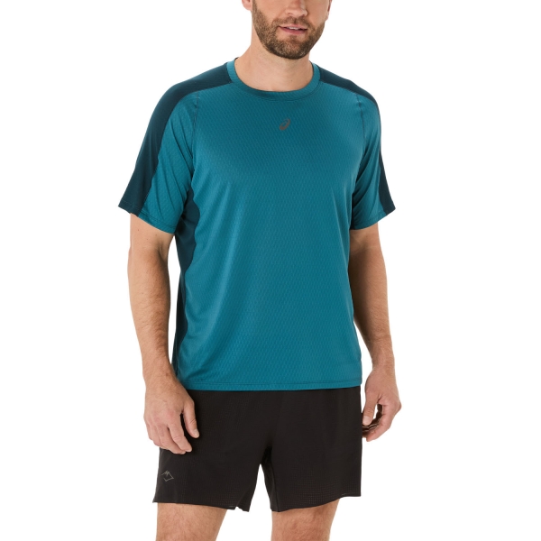 Camisetas de Manga Corta Trail Running Hombre Asics Fujitrail Elite Camiseta  Atlantis Blue/Saxon Green 2011D264400