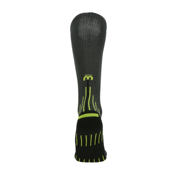 Mico Trek Medium Weight Compression Socks - Antracite/Giallo Fluo