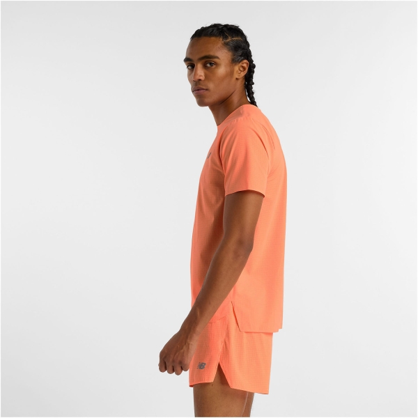 New Balance Race Day T-Shirt - Hot Mango