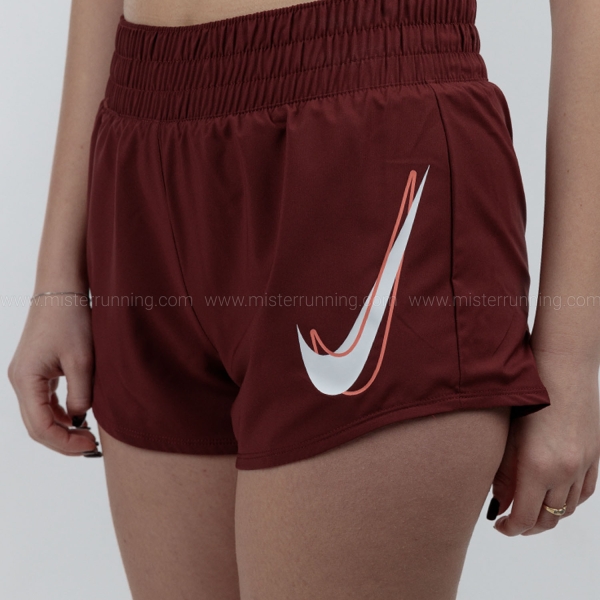 Nike Dri-FIT One Swoosh 3in Pantaloncini - Dark Team Red