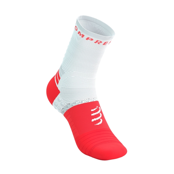 Compressport Pro Marathon V2.0 Calze - Fluo Red/White