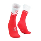Compressport Mid Compression V2.0 Calze - Fluo Red/White