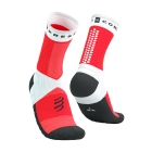 Compressport Ultra Trail V2.0 Calze - White/Fluo Red