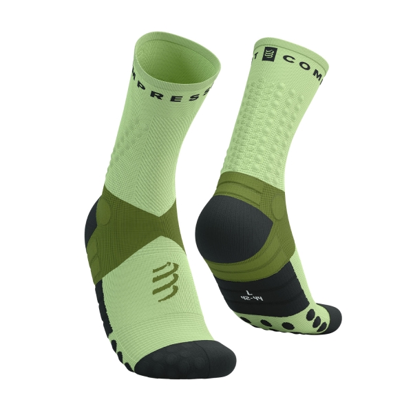 Calze Compressport Ultra Trail V2.0 Calze  Woodbine/Shadow Lime SQTU3556033