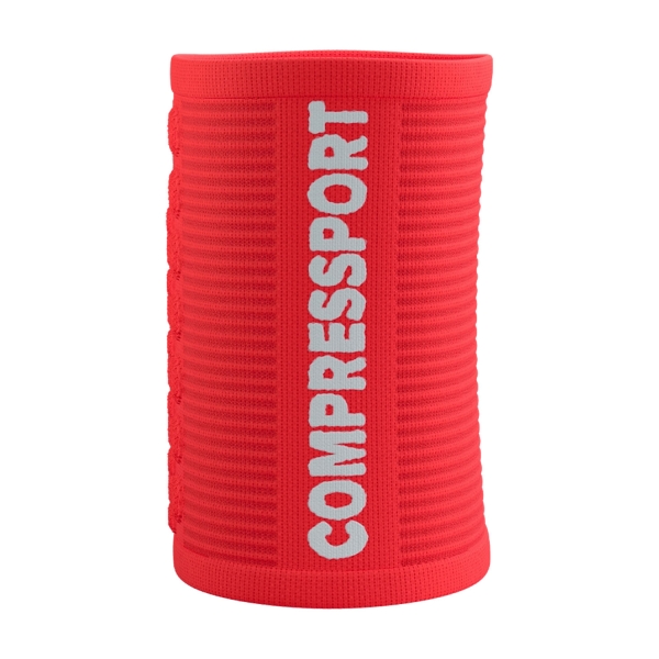 Compressport 3D Dots Polsini - Fluo Red/White