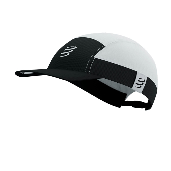 Berretti e Fasce Trail Running Compressport 5 Panel Light Logo Cappello  White/Black XHWU7360002