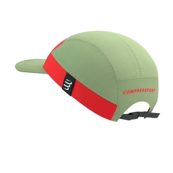 Compressport 5 Panel Light Cappello - Nile/Fluo Red