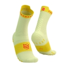 Compressport Pro Racing V4.0 Calze - Elf Yellow/Fluo Red