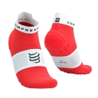 Compressport Pro Racing V4.0 Logo Calze - Fluo Red/White