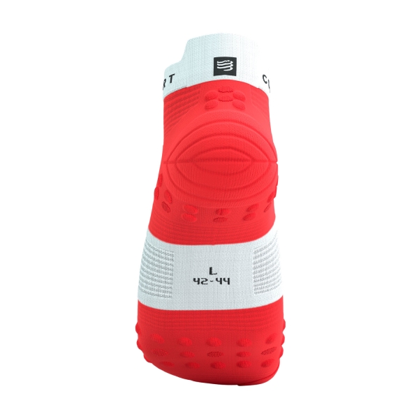 Compressport Pro Racing V4.0 Logo Calze - Fluo Red/White