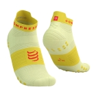 Compressport Pro Racing V4.0 Logo Calze - Elf Yellow/Fluo Red