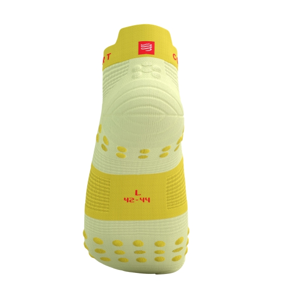 Compressport Pro Racing V4.0 Logo Calze - Elf Yellow/Fluo Red