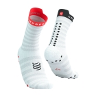 Compressport Pro Racing V4.0 Ultralight Calze - White/Fluo Red/Black