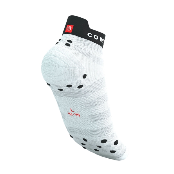 Compressport Pro Racing V4.0 Ultralight Logo Calcetines - White/Fluo Red/Black