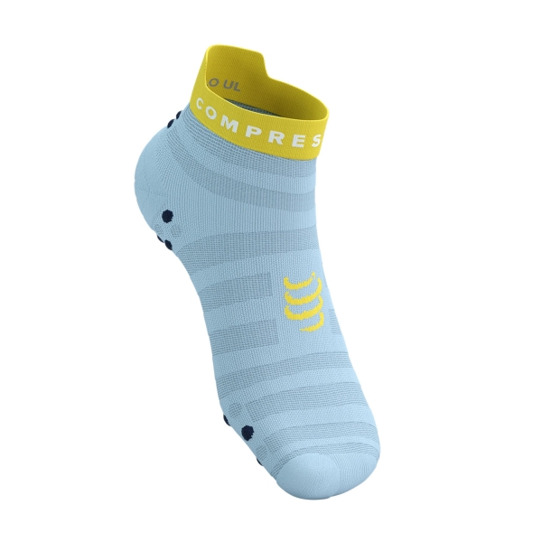 Compressport Pro Racing V4.0 Ultralight Logo Socks - Cashmere Blue/Maize