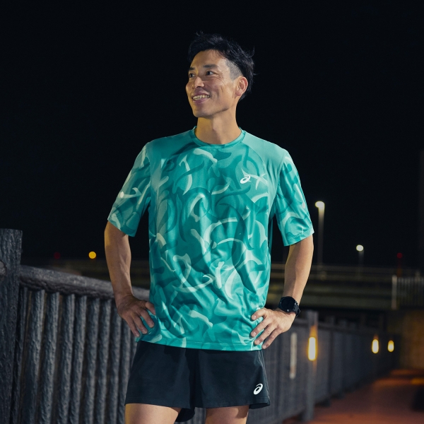 Asics Road Lite-Show Graphic T-Shirt - Light Teal