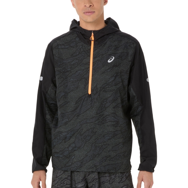 Giacche Trail Running Uomo ASICS Fujitrail Windbreaker Giacca  Performance Black 2011D389002