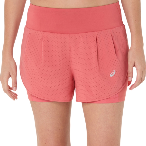 Pantaloncini Running Donna Asics Road 2 in 1 3.5in Pantaloncini  Dark Pink Clay 2012C975700
