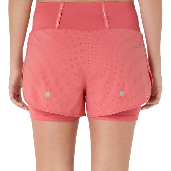 Asics Road 2 in 1 3.5in Pantaloncini - Dark Pink Clay