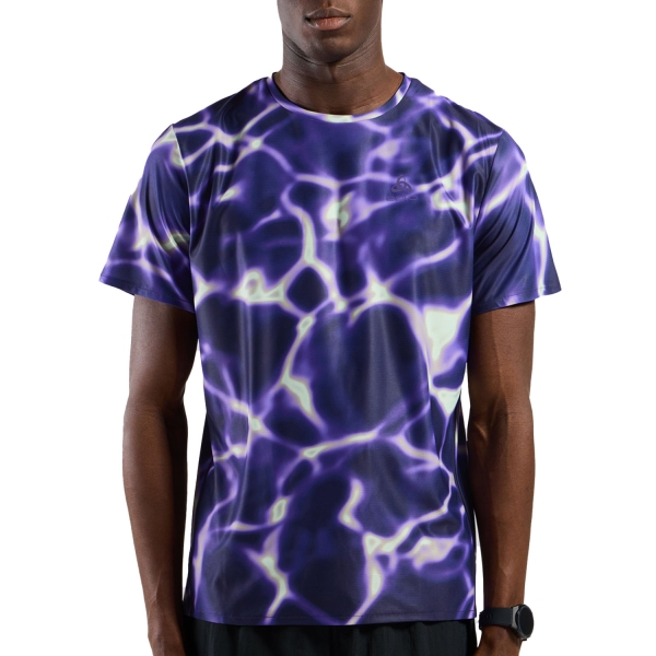 Maglietta Running Uomo Odlo Zeroweight ChillTec Print Maglietta  Afterparty 31587221121