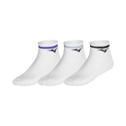 Mizuno Line Ankle x 3 Socks - White/Ether/Bellwether