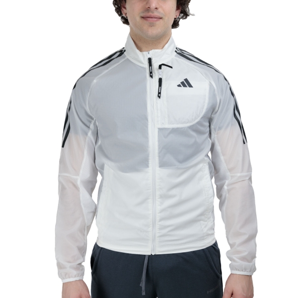 Giacca Running Uomo adidas OTR 3 Stripes Giacca  White JD7760