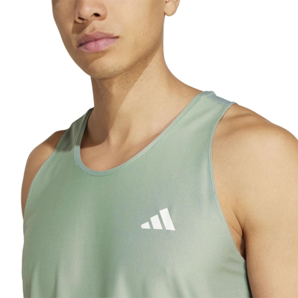 adidas Own The Run AEROREADY Canotta - Silver Green