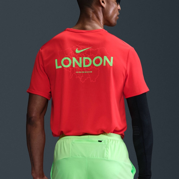 Nike City Miler T-Shirt - Light Crimson