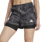 adidas Own The Run Spray Dye 2 in 1 2in Shorts - Grey Four/Black