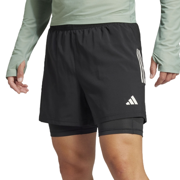 Pantaloncino Running Uomo adidas OTR Climacool 2 in 1 4in Pantaloncini  Black JM5400