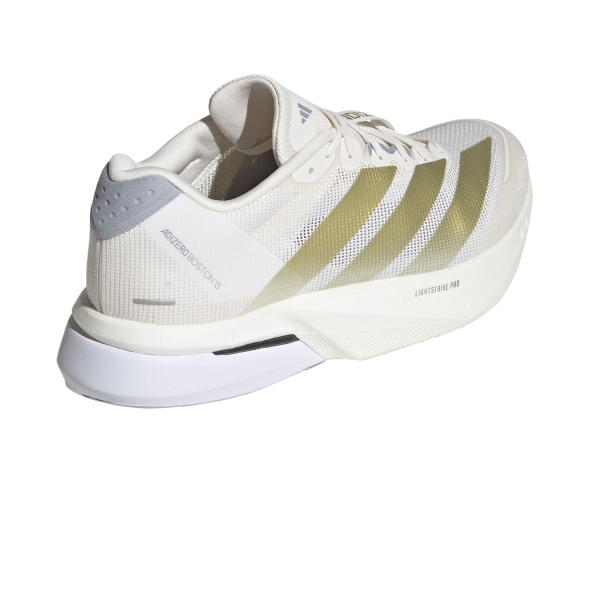 adidas adizero Boston 13 - Chalk White/Gold Metallic/Halo Silver