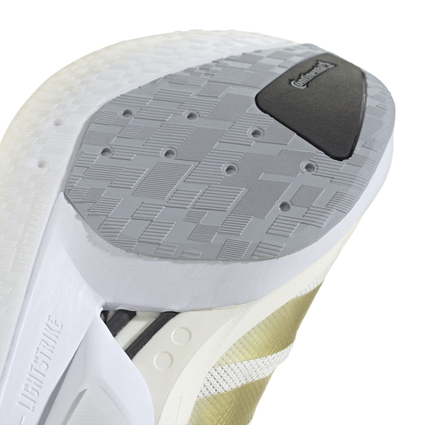 adidas adizero Boston 13 - Chalk White/Gold Metallic/Halo Silver
