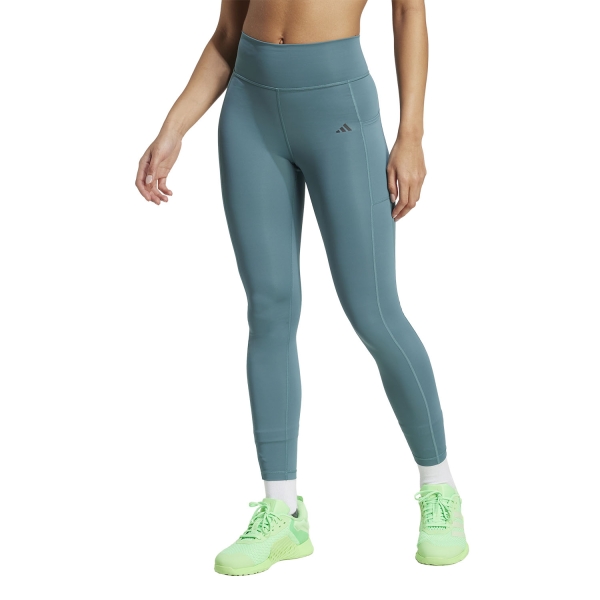 Pants e Tights Fitness e Training Donna adidas Optime Stash 7/8 Tights  Preloved Teal JW7610