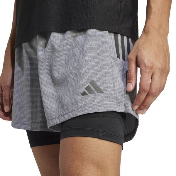 adidas OTR Climacool 2 in 1 4in Pantaloncini - Grey Six Melange