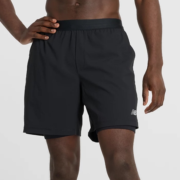Pantaloncino Running Uomo New Balance AC Lined 7in Pantaloncini  Black MS41288BK