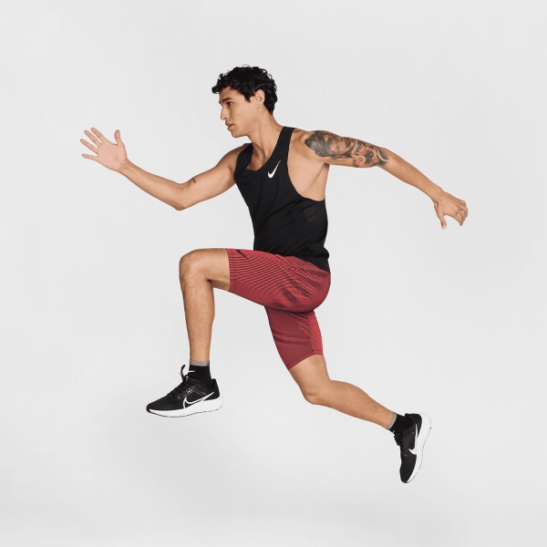 Nike Dri-FIT ADV AeroSwift 9.5in Shorts - Black/Bright Crimson/Obsidian
